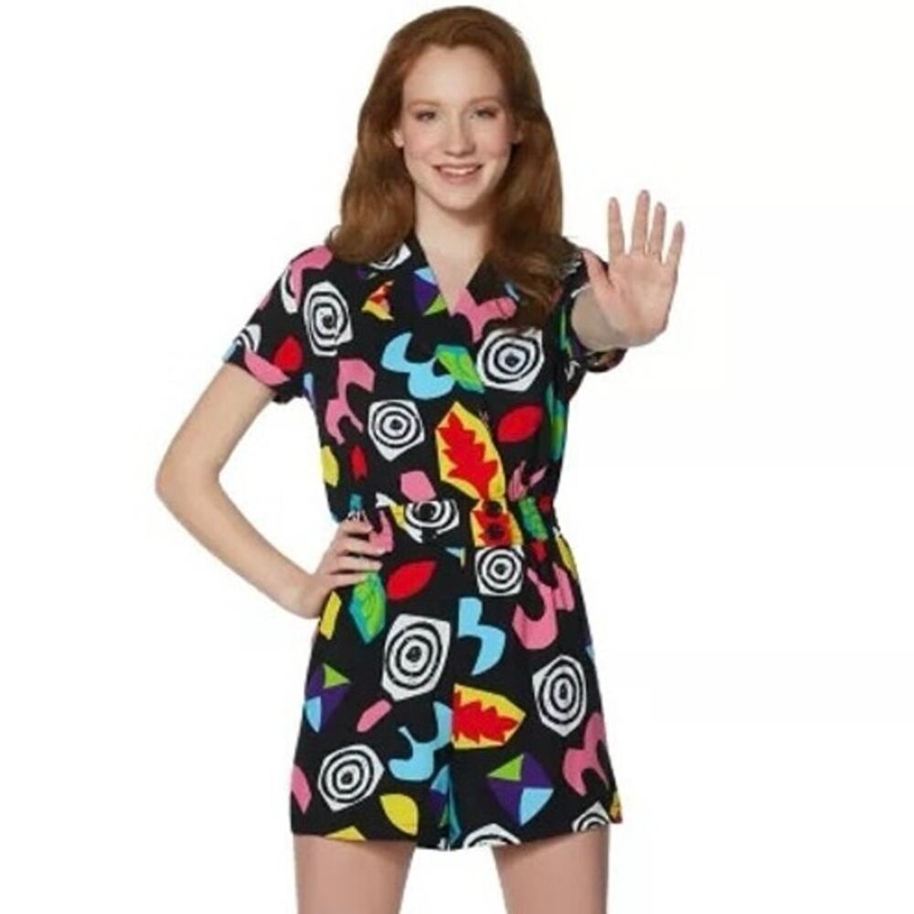 Adult Eleven Geometric Romper Stranger Things Netflix Halloween Costume girls L
